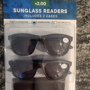 M Eyewear Sunglass readers +2.00 Pack of 2 Sunglasses NEW